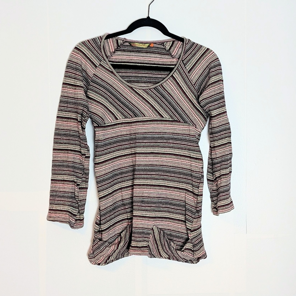 Antoine & Lili Striped Stretchy Top Size US 10 Made In France